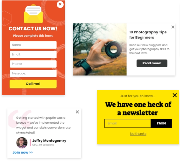 Affordable Pop up Designs